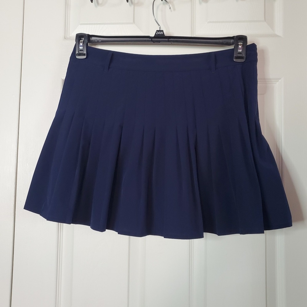 Ralph Lauren Performance Navy Skort Pleated A-line Tennis Sporty Casual Large